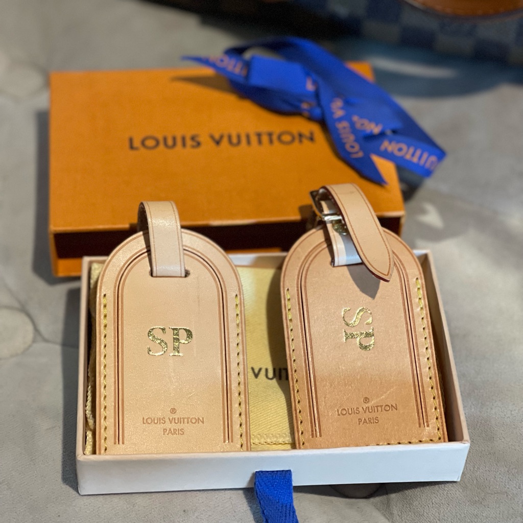 Louis Vuitton Luggage Tags, Set Of Two.